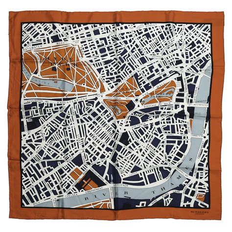 burberry prorsum london map silk scarf